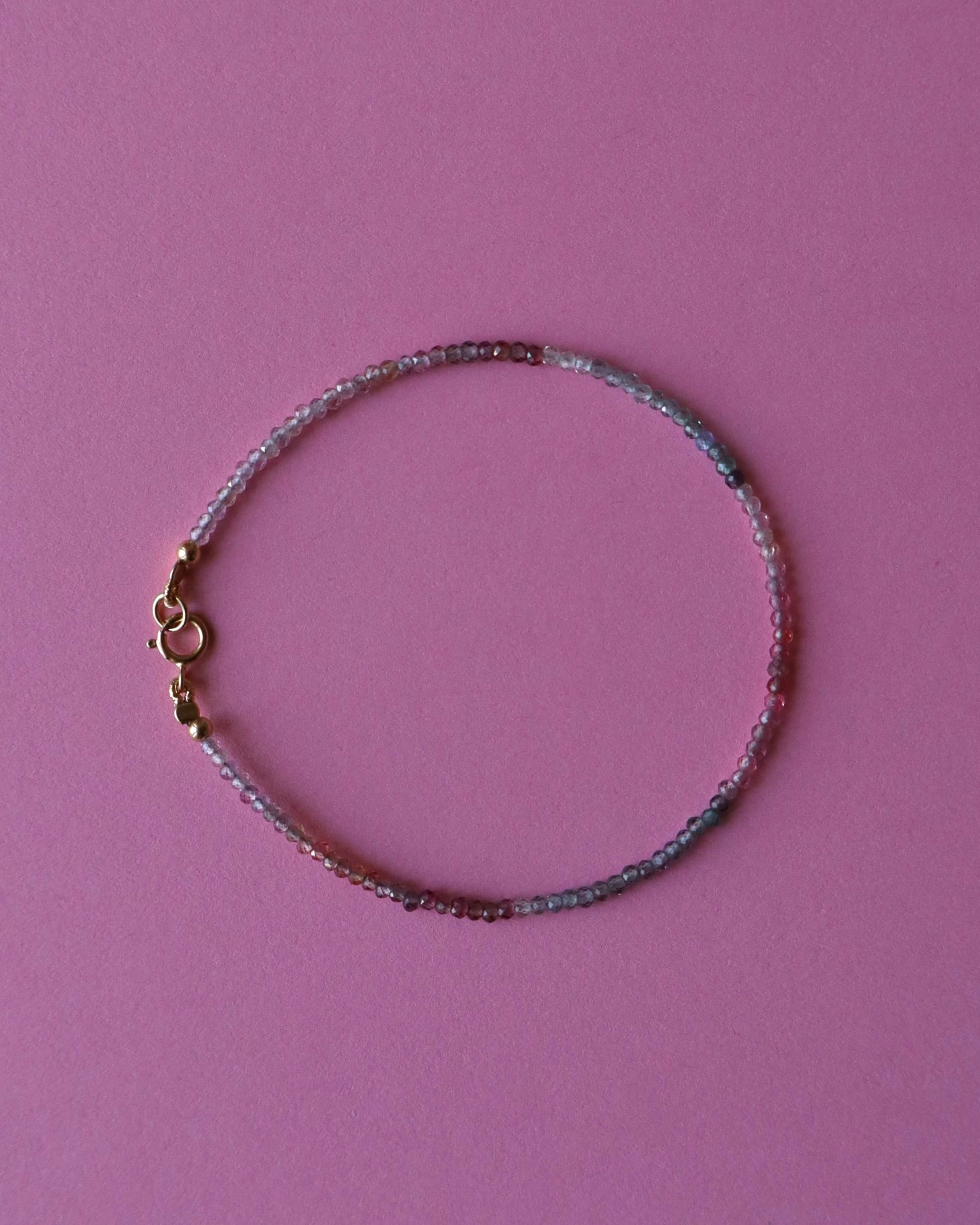 Bracelet on a pink background